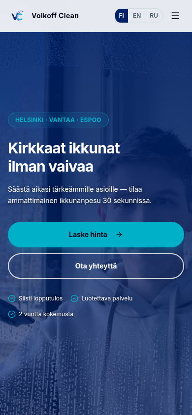 Volkoff Clean — mobile view